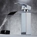 Bathroom Faucet Waterfall Faucet with Single-Handle Hot & Cold Water Hoses stainless steel Sink Faucet for Kitchen/Bathroom (Chrome) - B07DYN5DGY
